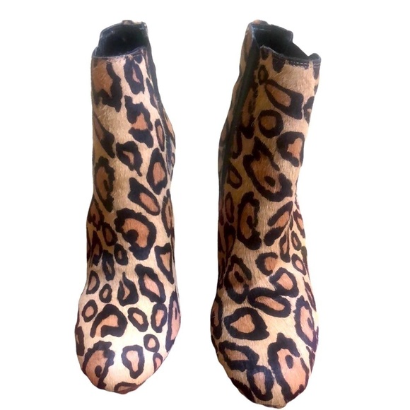 Sam Edelman Women’s Cow Hair Leopard Print Chunky Heel Ankle Boots Size 7.5 - Picture 3 of 14